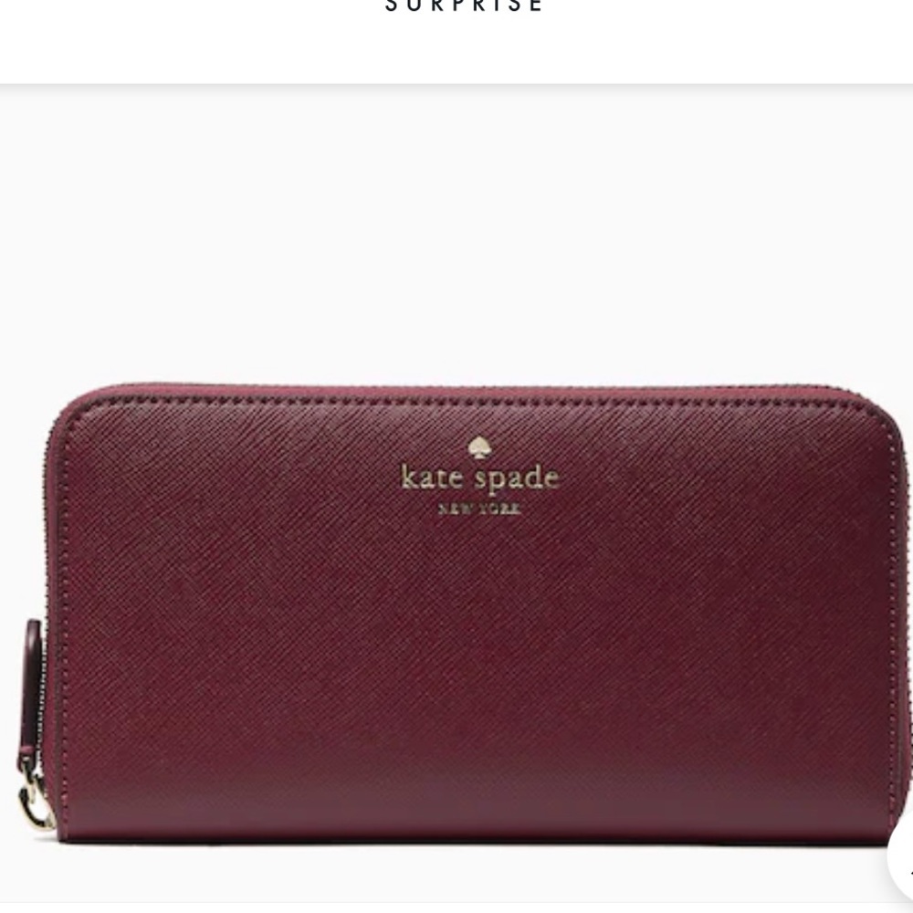 Kate Spade Brynn Large Continental Wallet in Deep Berry